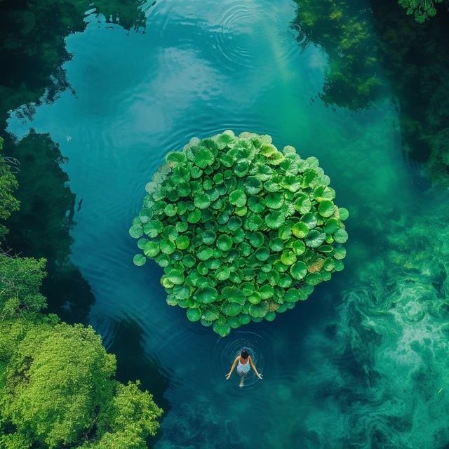 北海湿地云南高原上的绿宝石，自然的调色盘