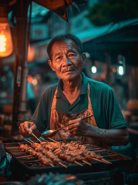 泰国曼谷美食之旅：赵二宝带你尝遍街头巷尾的美食盛宴