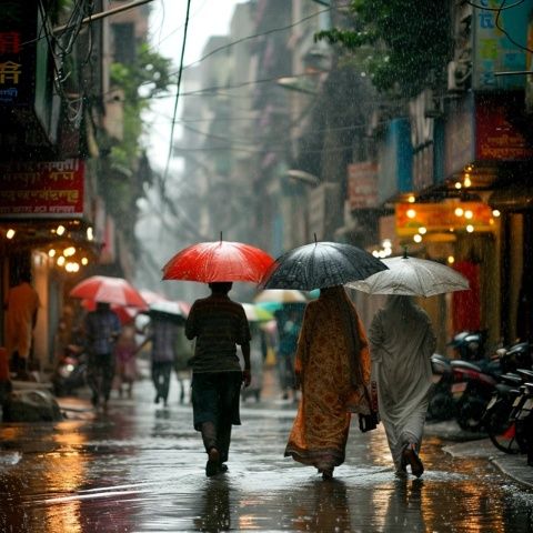 
哈密天气突变！暴雨高温交替来袭，暴雨预警及美食文化探秘。