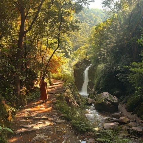 四川之旅奇遇记：韩国美女乐山游，雨中邂逅大佛奇观