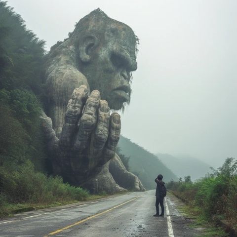 四川之旅奇遇记：韩国美女乐山游，雨中邂逅大佛奇观