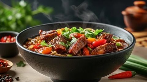 兰州特色美食：麻辣风味的“八大碗”精选肉品