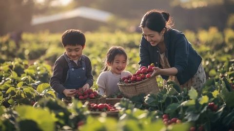 周五接弟妹发现草莓上市，价格八元一斤，新鲜土豆成新菜式