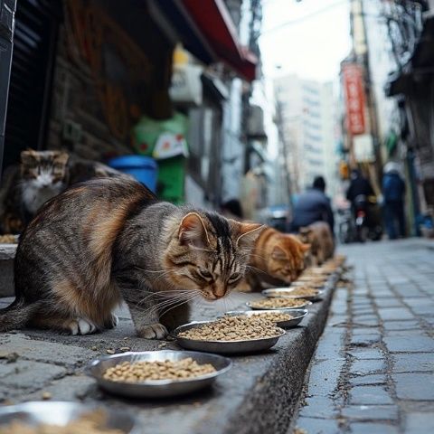 救助流浪猫：贪吃猫美食行动