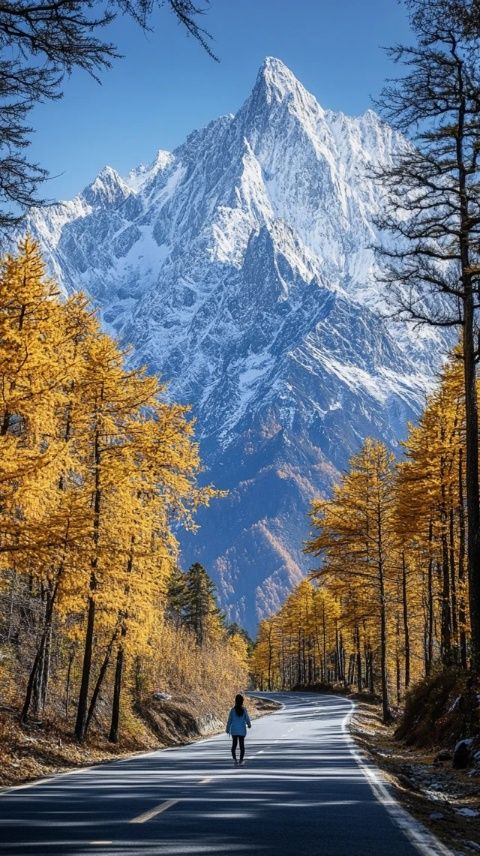 地质奇观四姑娘山，位于我国四川省阿坝藏族羌族自治州小金县