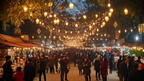 南京三江夜市强势回归！美食与烟火气在岱山新城颐悦街交织