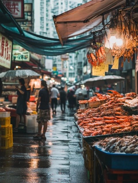 隐藏在巷子里的美味鱼店，避雨时的意外发现！