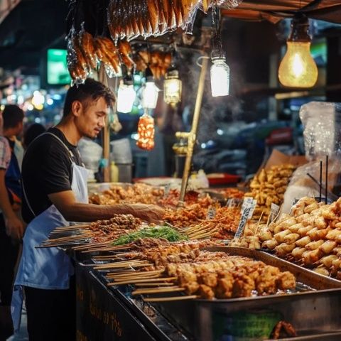 手爆前男友网络名词瞬间在网络上炸开,网红一条街特色美食，闻着都要去上一趟