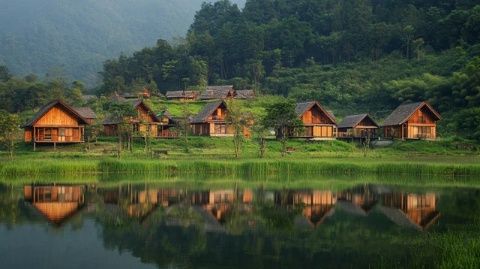 广西巴马美景美食：坡月集市与赐福湖畔的养生之旅