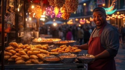 探索呼和浩特：在宽巷子品味网红美食街的冷夜魅力