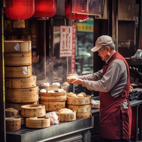 石泉老街美食：鬼谷子腊肉、鼓气馍和水煎包