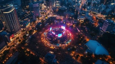 天津恒隆广场“极光之声”空中音乐剧燃爆冬夜观众热情