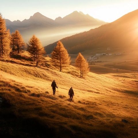 秋日登山：静听自然之声，感受温暖阳光的美好时光