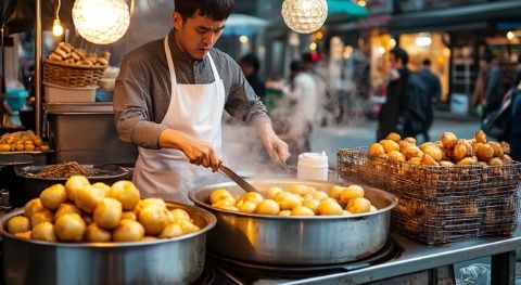 大连特色小吃：海鲜烧烤、章鱼丸子、炸酱面等大众爱好