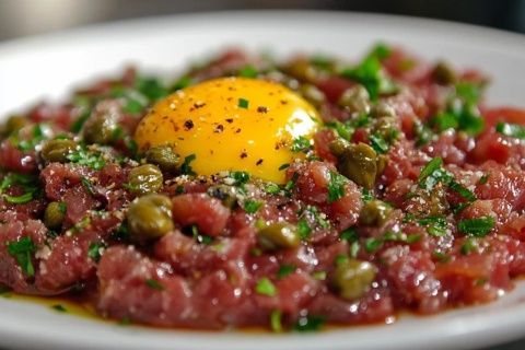 挑战味蕾极限：法国经典生食牛肉料理他他牛肉 Steak Tartare