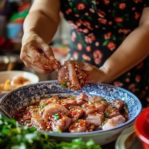 坪市乡秘制火逼肉：探寻民间特色美食之旅