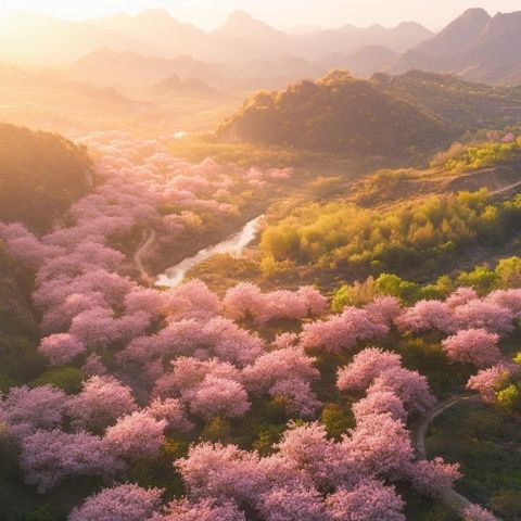 樱山花谷位于揭西县京溪园镇，每年2-3月，漫山遍野的樱花将这里变成花的海洋