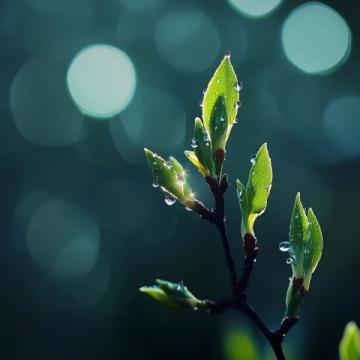 春雨滋润万物，彰显生命的意义