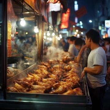 开封夜市是中国著名的美食聚集地，以其丰富多样的小吃闻名