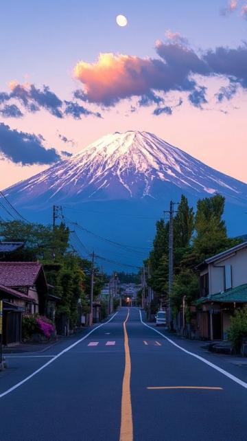 富士山一日游之旅，傍晚泡温泉，清晨一睹雄伟景象