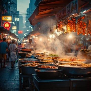 开封夜市是中国著名的美食聚集地，以其丰富多样的小吃闻名