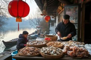 四川广安肖溪古镇美食探索：粉蒸鲢鱼、手工皮蛋与地道小吃探秘