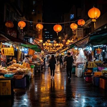 东莞市石排镇李横路横山谢屋综合市场对面的路口，晚上去吃点什么好？